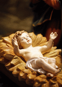 Enfant J&eacute;sus sous le regard divin